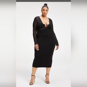 Good American 90s style mesh Maxi dress. Size medium to XL. Has stretch.